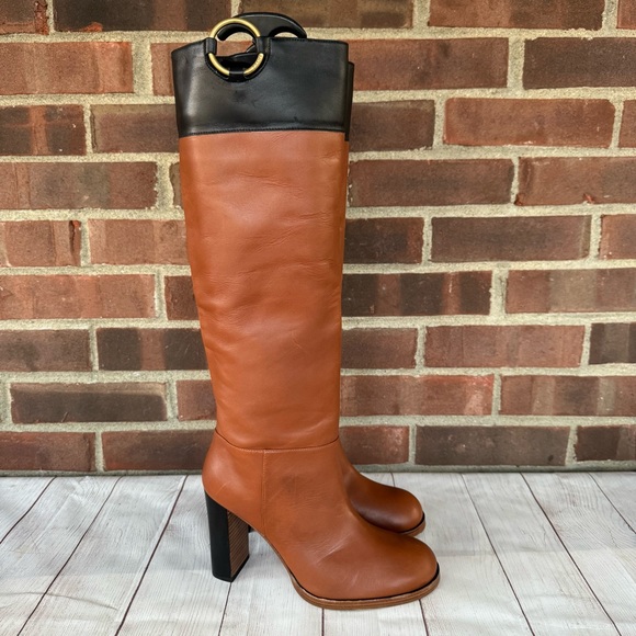 Frame Le Citrus Leather Color Block High Heel Boots EU 37 US 7 M MSRP $795 - Picture 1 of 14